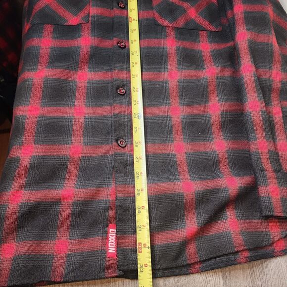 Dixxon Flannel Shirt Snap On Tools Limited Edition Red Black Plaid Mens 2XL XXL - Picture 10 of 12